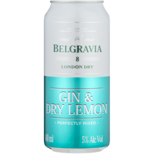 Belgravia BELGRAVIA LONDON DRY GIN & DRY LEMON CAN 440ml