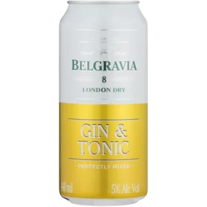 Belgravia London Dry Gin & Tonic Can 440ml BELGRAVIA LONDON DRY GIN & TONIC CAN 440ml